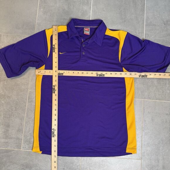 Nike Purple Gold Fit Dry Polo Shirt Men’s Small Short Sleeve Performance - Picture 6 of 7